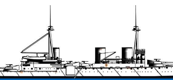 Корабль HMS Invincible [Battlecruiser) (1916) - чертежи, габариты, рисунки